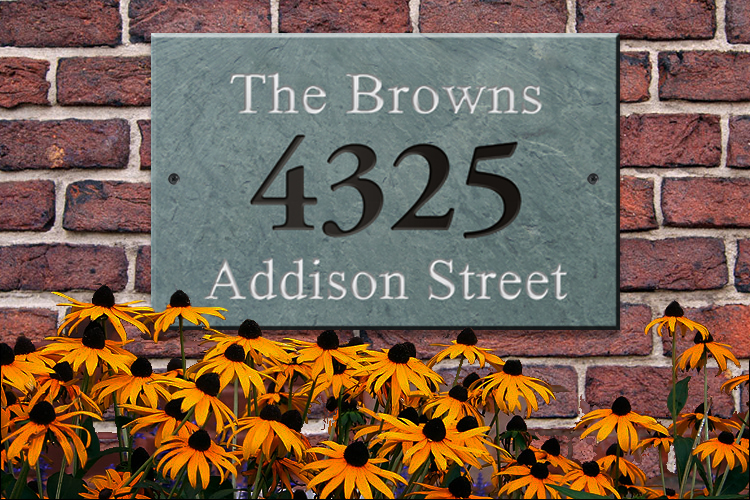 12 x 19 Wall Mounted Slate Address Plaque