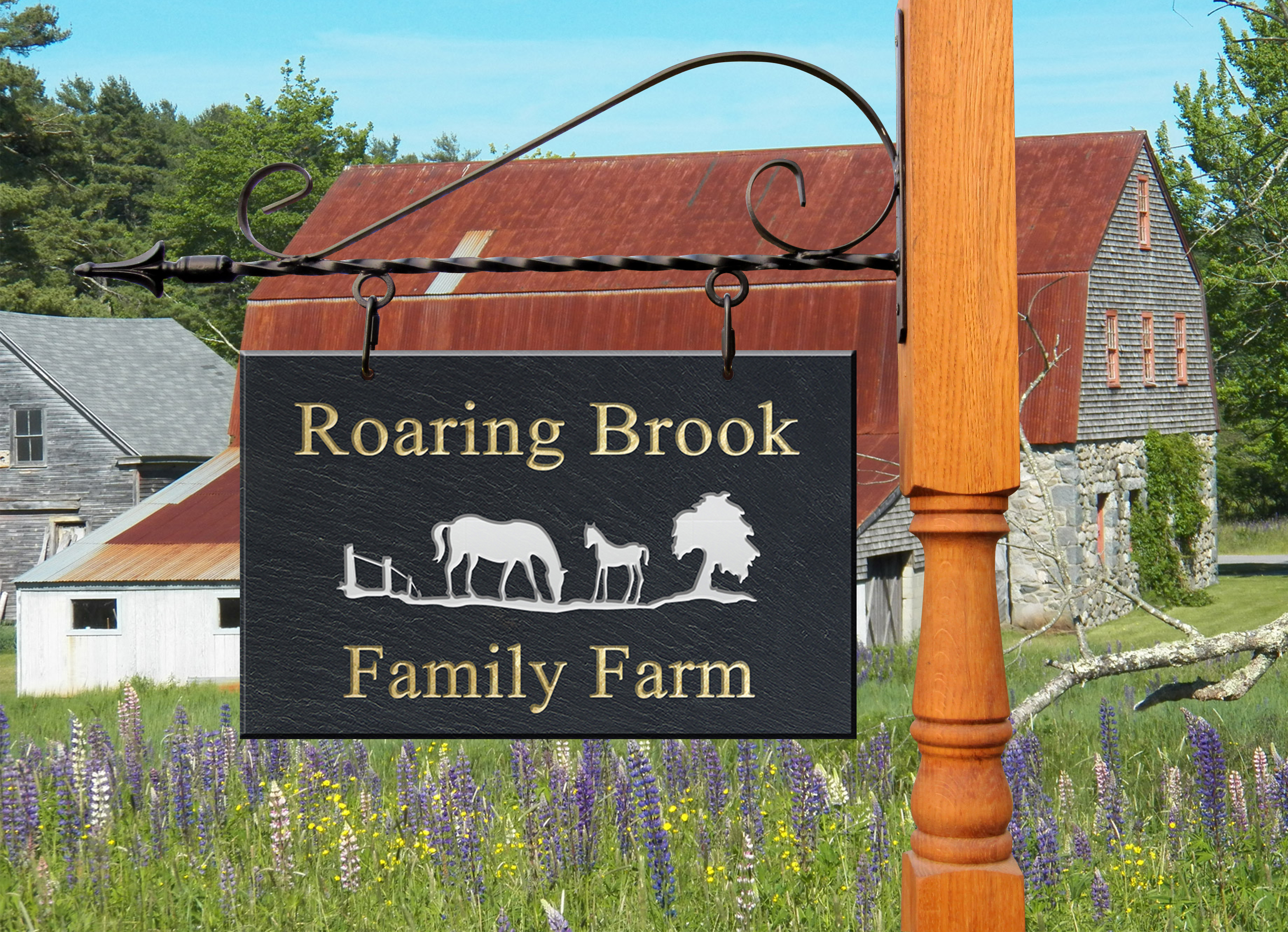 12 x 19 Hanging Slate Address Plaque