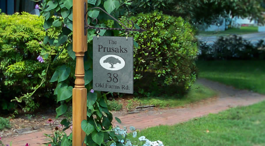 Hanging Slate Address Plaque