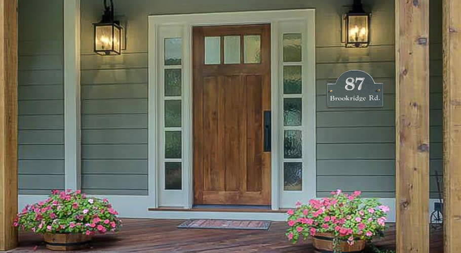 Arch Slate Address Plaque