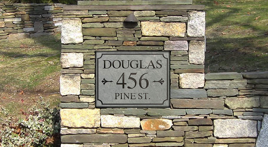 Rectangle Slate Address Plaque