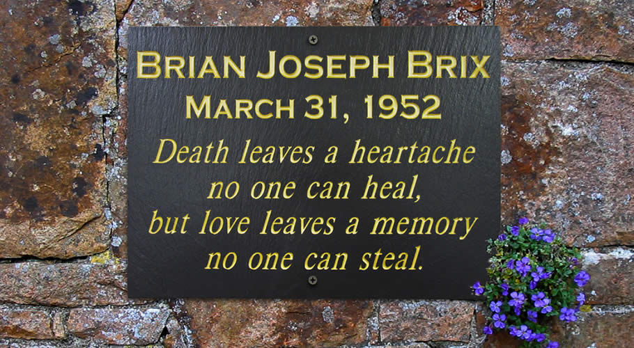 Arch Slate Address Plaque