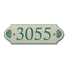 Fan Rectangle Corian Address Plaque