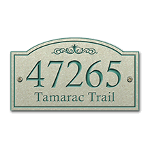 Small Arch Corian Address Plaque