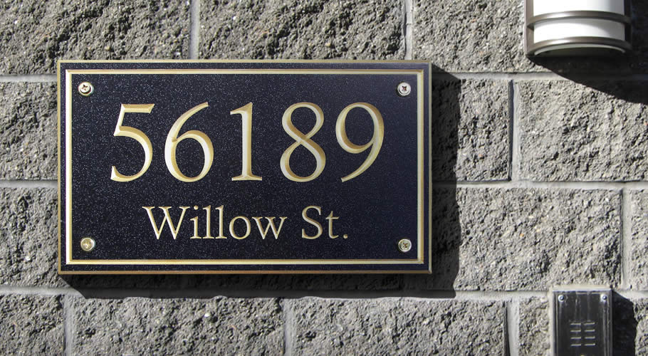 Corian Address Plaque